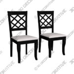 Baxton Studio Verner Dark Brown Wood Dining Chairs Set of 2-3DDecorative