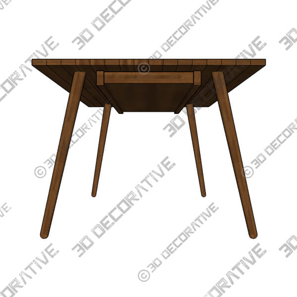 Seno Walnut Dining Table For 6 - 3D Decorative