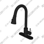 Oil Rubbed Bronze SOKA Pull Out Kitchen Faucet - 3D Decorative