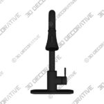 Oil Rubbed Bronze SOKA Pull Out Kitchen Faucet - 3D Decorative