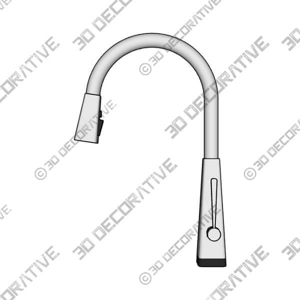 Spotshield Stainless Lenta Pull Down Sprayer Touch Kitchen Sink Faucet - 3D Decorative