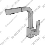 Stainless Steel Arkitek Pull Out Single Handle Kitchen Faucet-3DDecorative