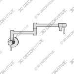 Brushed Nickel KEBOO Kitchen Faucet  -3D Decorative