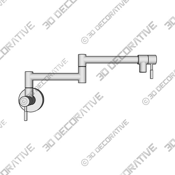 Brushed Nickel KEBOO Kitchen Faucet-3DDecorative