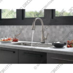 Spotshield Stainless Lenta Pull Down Sprayer Touch Kitchen Sink Faucet - 3D Decorative