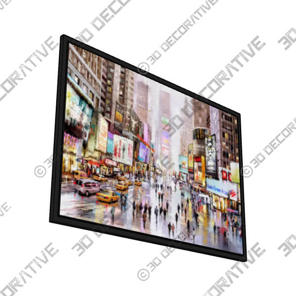 Times Square by Richard Macneil Framed Canvas - 3D Decorative