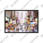 Times Square by Richard Macneil Framed Canvas - 3D Decorative