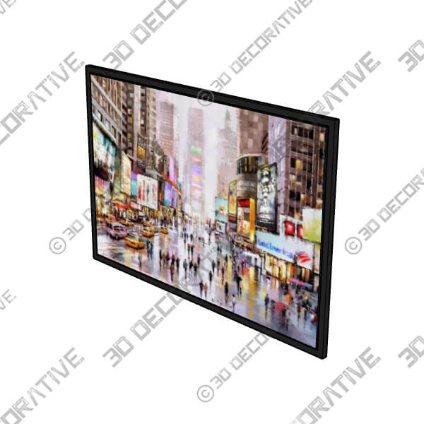 Times Square by Richard Macneil Framed Canvas - 3D Decorative