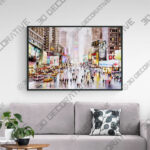 Times Square by Richard Macneil Framed Canvas - 3D Decorative