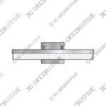 Minx 21 Wide LED Bath Bar with Reclaimed K5 Crystal Shade-3DDecorative