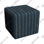 Tamarack Fritz Indigo Square Cube Ottoman - 3D Decorative