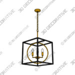 Possini Euro Sydney 16 12 Wide Black 4-Light Foyer Pendant Light - 3D Decorative