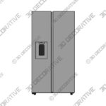 Stainless Steel 27.4 cu. ft. Large Capacity Side-by-Side Refrigerator-3DDecorative