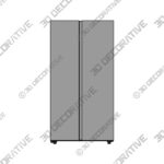 Stainless Steel 23 cu. ft. Smart Counter Depth Side-by-Side Refrigerator-3DDecorative