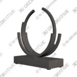 Abyss 9 High Matte Black Metal Sculpture