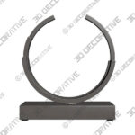 Abyss 9 High Matte Black Metal Sculpture