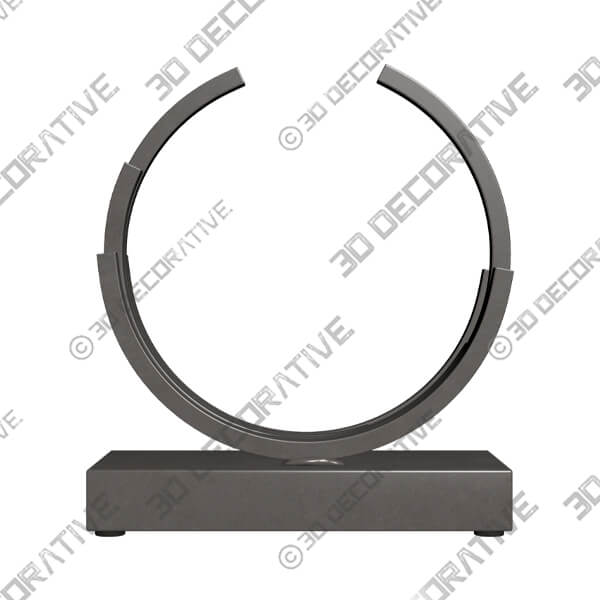 Abyss 9 High Matte Black Metal Sculpture-3DDecorative