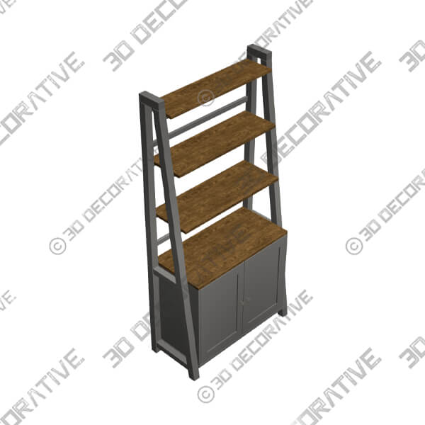 Olney Storage Ladder Shelf - 3D Decorative