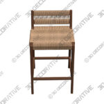 TRAVIS STOOL WITH LOW BACK & CUSTOM SHALLOW DEPTH - 3D Decorative