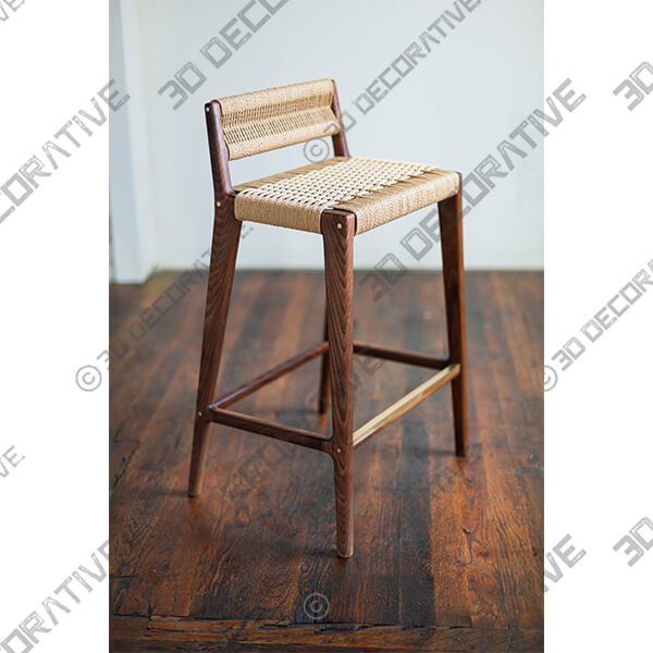 TRAVIS STOOL WITH LOW BACK & CUSTOM SHALLOW DEPTH-3DDecorative