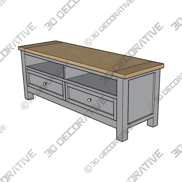 Olney TV Unit for TVs up to 55 - 3D Decorative