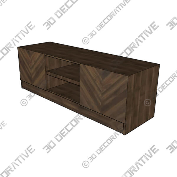 Taranto Wide TV Unit for TVs up to 55 - 3D Decorative