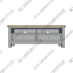 Olney TV Unit for TVs up to 55 - 3D Decorative