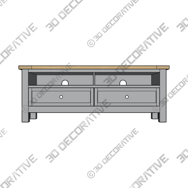 Olney TV Unit for TVs up to 55 - 3D Decorative