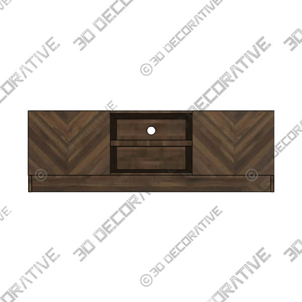 Taranto Wide TV Unit for TVs up to 55 - 3D Decorative