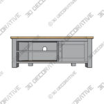 Olney Corner TV Unit for TVs up to 55 - 3D Decorative