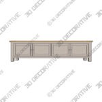 Olney Stone Extra Wide TV Unit for TVs up to 80 - 3D Decorative