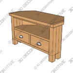 Sherbourne Oak Corner TV Unit for TVs up to 42 - 3D Decorative