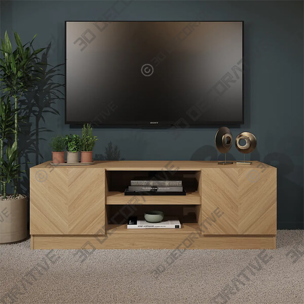 Taranto Wide TV Unit for TVs up to 55 - 3D Decorative