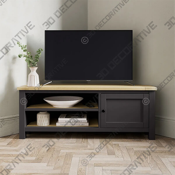 Olney Corner TV Unit for TVs up to 55 - 3D Decorative