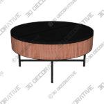 Jaya Round Mango Wood Storage Coffee Table-3DDecorative