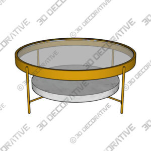 Noelle Gold Effect Faux Marble Coffee Table-3DDecorative