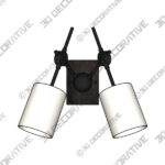 Compass 2-Light Wall Sconce-3DDecorative