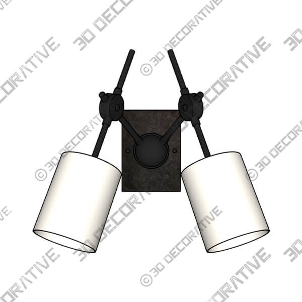 Compass 2-Light Wall Sconce-3DDecorative