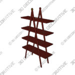 Caliper Walnut Shelf - 3D Decorative