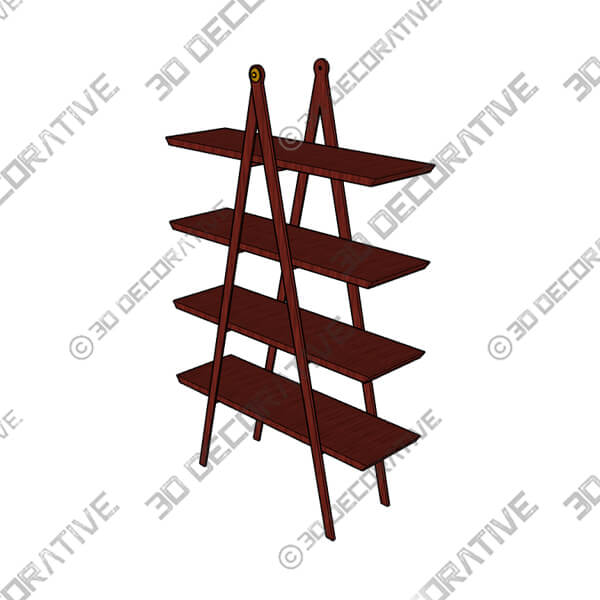 Caliper Walnut Shelf - 3D Decorative