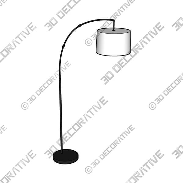 360 Lighting Cora 72 High Black Finish Modern Arc Floor Lamp-3DDecorative 360 Lighting Cora 72 High Black Finish Modern Arc Floor Lamp - 3D Decorative