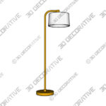 360 Lighting Serra 64 Warm Gold Chairside Arc Offset Arm Floor Lamp-3DDecorative 360 Lighting Serra 64 Warm Gold Chairside Arc Offset Arm Floor Lamp - 3D Decorative