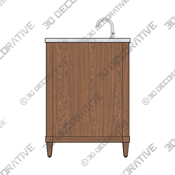 Asellus 36W x 22D Bath Vanity - 3D Decorative