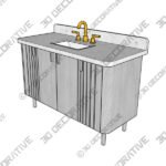 Vanity (3) (5) Avanity BLAKELY-VS49-GO Blakely 49 Inch Single Vanity Combo In Gray Oak - 3D Decorative