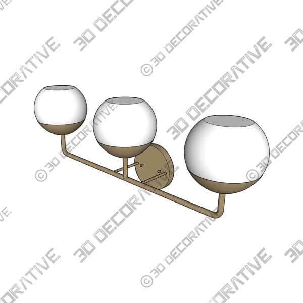 Avoca 3 - Light Dimmable Vanity Light - 3D Decorative