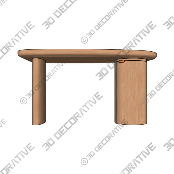 Baarlo Oak Desk - 3D Decorative