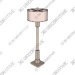 Barnes and Ivy Baluster 63 12 Coastal Rustic Pickled Wood Floor Lamp - 3D Decorative