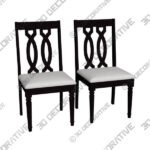 Baxton Studio Cherese Gray Fabric Dining Chairs Set of 2 - 3D Decorative