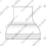 Birmingham With Stainless Base Range hood - 3D Decorative