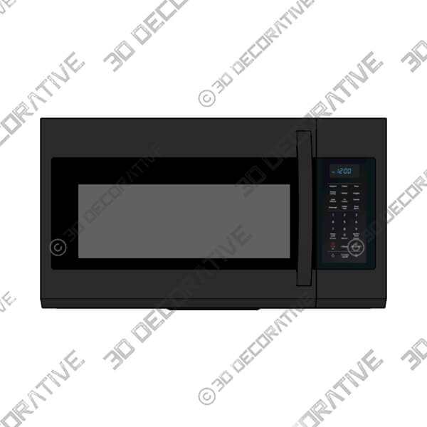 Black 1.9 cu. ft. Over-the-Range Microwave with Sensor Cooking - 3D Decorative